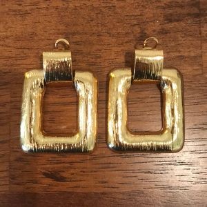 Zara gold door knocker earrings